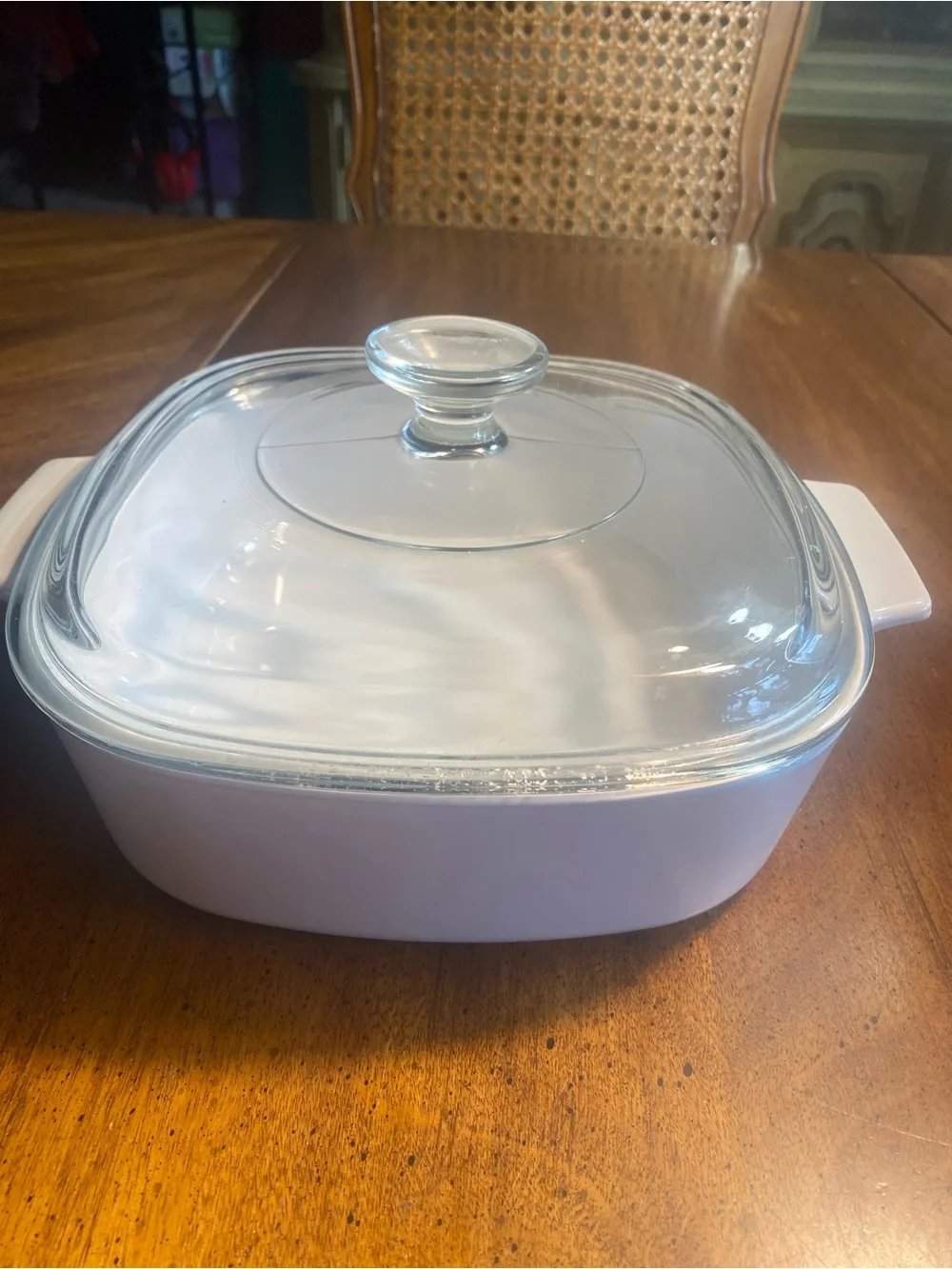 Corningware White Glass 2 Qt Covered Casserole Dish